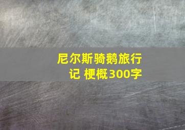 尼尔斯骑鹅旅行记 梗概300字